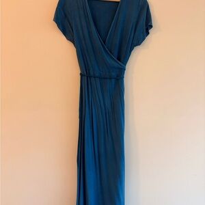 Style Envy Indigo Blue Wrap Maxi Dress